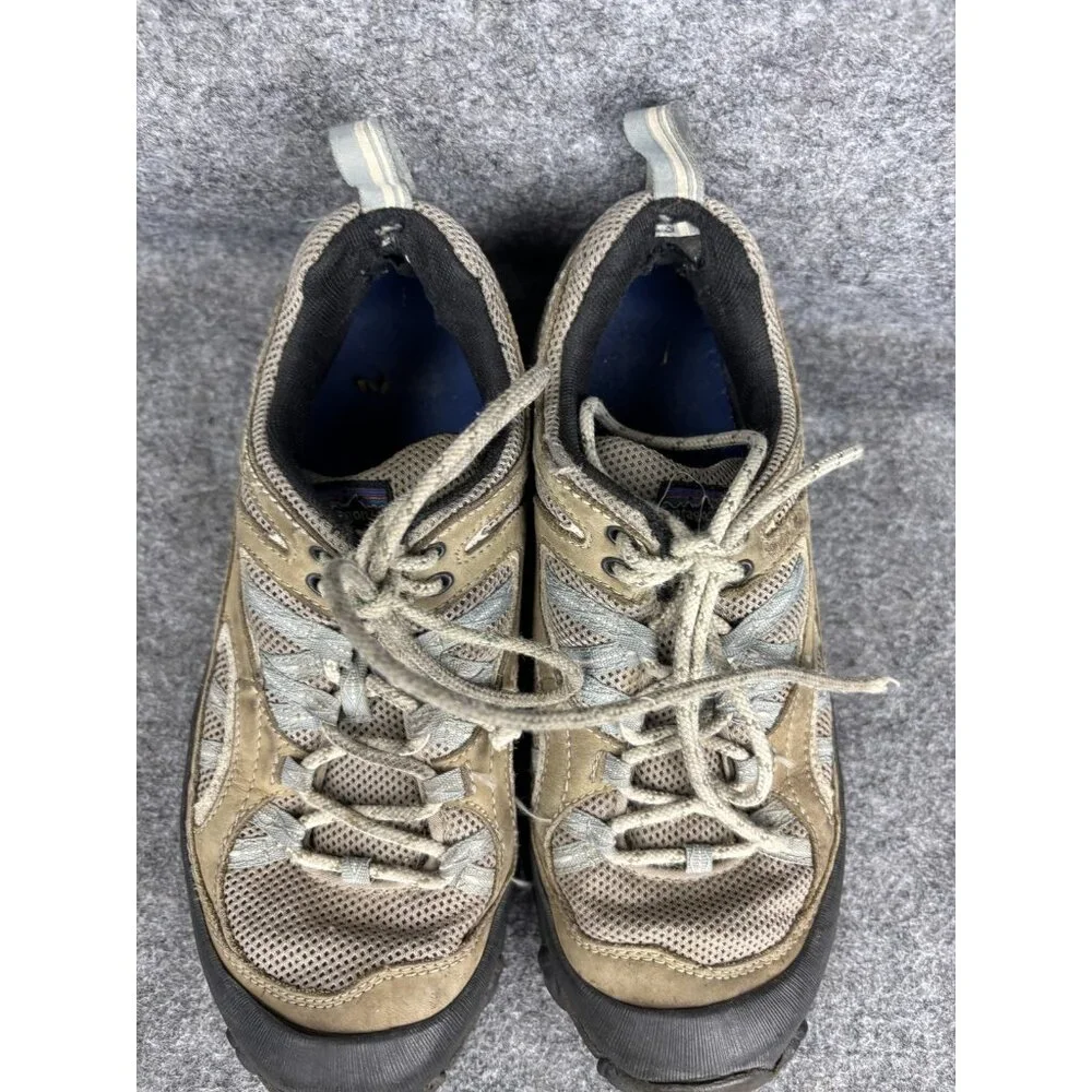 Patagonia Shoes Mens Size 8.5 Brown Mesh Suede‎ Hiking Trail Vibram Sole Outdoor